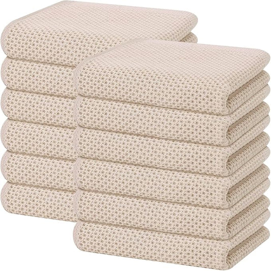 Homaxy 100% Cotton Waffle Weave Kitchen Dish Towels, Ultra Soft Absorbent Quick by Homaxy