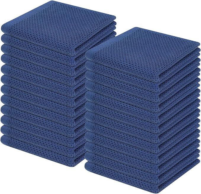 Homaxy 100% Cotton Waffle Weave Kitchen Dish Cloths, Ultra Soft Absorbent Quick by Homaxy