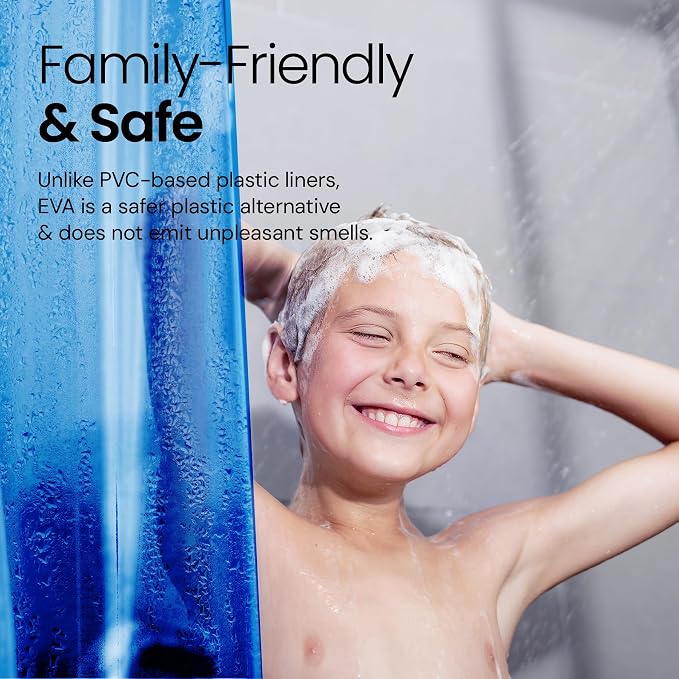 LiBa Bathroom Shower Curtain Premium PEVA Non-Toxic - Image 5