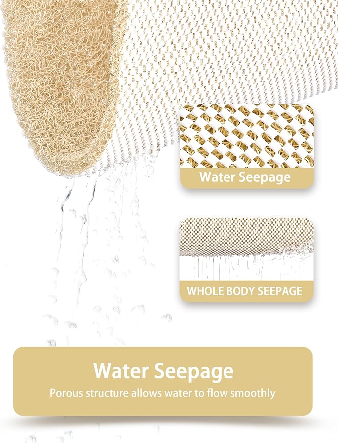 Mecko Loofah Bath Mat for Tub - Image 5