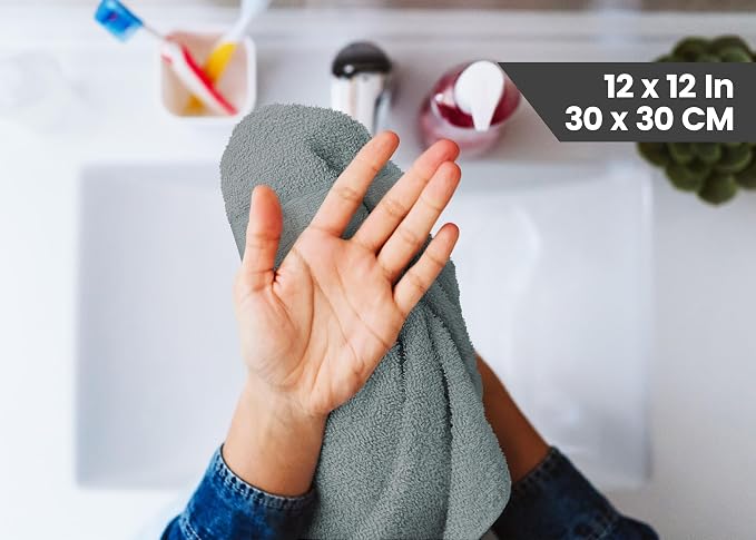 Utopia Towels 12 Pack Premium Wash Cloths Set, 12 by 12 Inches, 100% Cotton - Image 6
