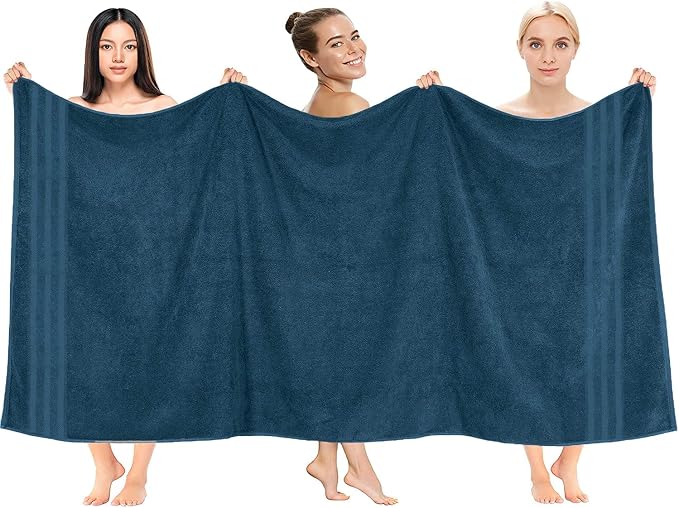 DAN RIVER 2 Pack Luxury Bath Sheets 35x70, 600 GSM, Soft & Quick Dry 100% Ring - Image 5