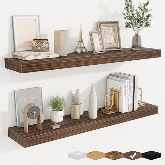 fuqing Floating Shelves for Wall, Wall Mounted Wood Floating Shelf by Fuqing