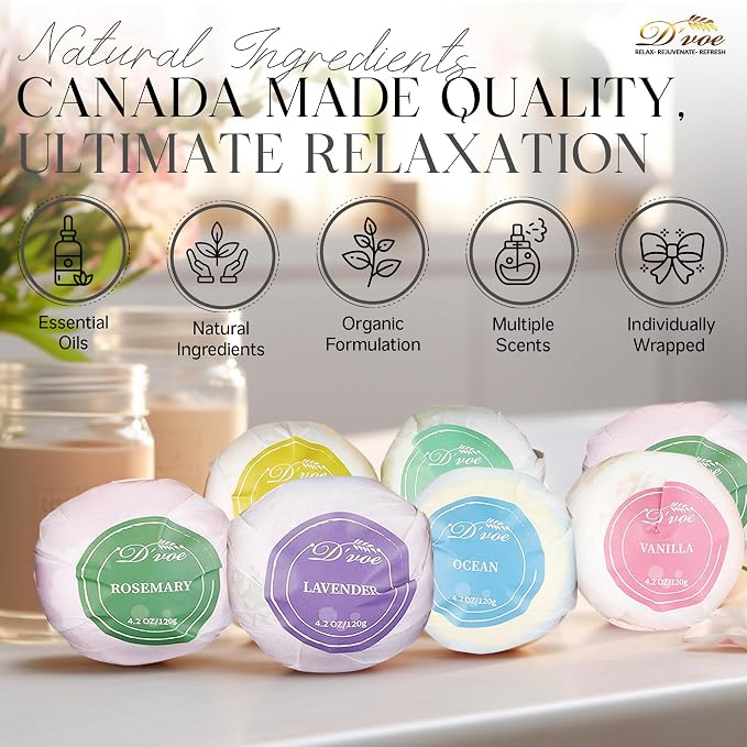 Bath Bombs Gift Set, XXL 4.2oz 12Pcs. All Natural Handmade Bathbombs - Image 4