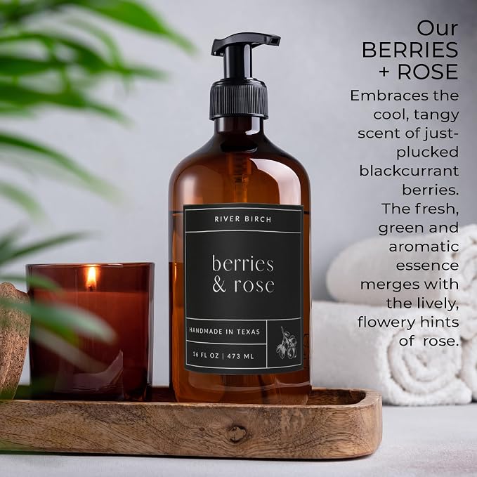 River Birch Berries & Rose Scented Natural Hand Soap - Image 6