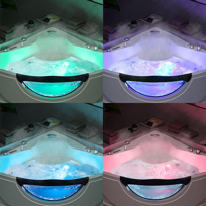 Empava 59" Corner Whirlpool Bathtub - Image 7