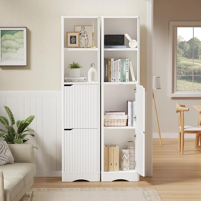 67" Tall Bathroom Organizer and Storage, Narrow Storage Cabinet - Image 8