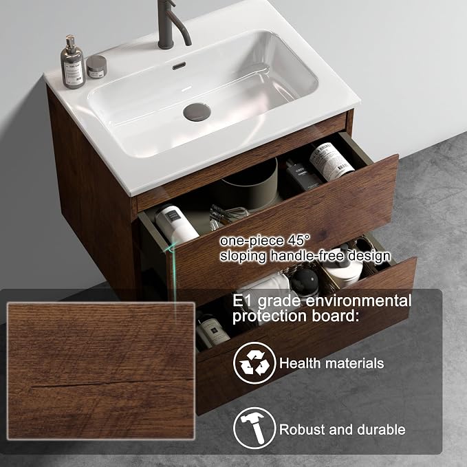 Wall Mounted Floating Bathroom Vanity - Image 4