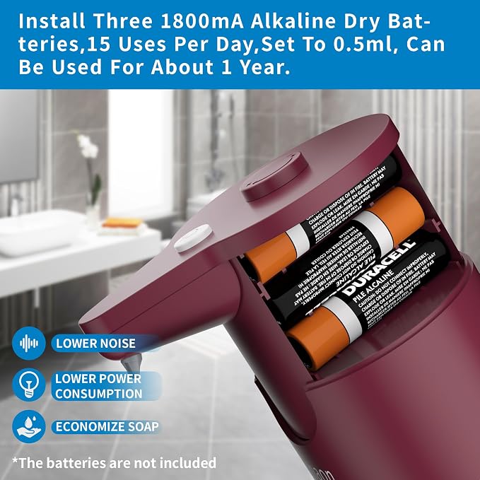Automatic Soap Dispenser Touchless, Hands-Free, Long Battery Life, Compatible - Image 6