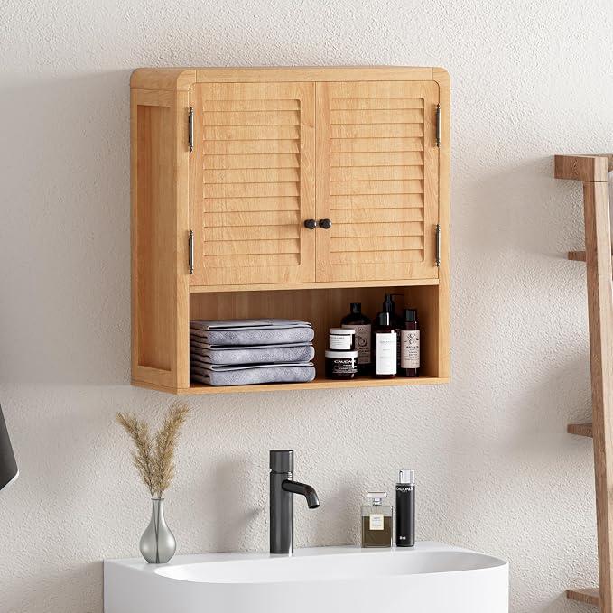 Wall-Mounted Bathroom Storage Cabinet, Waterproof Multi-Layer Adjustable Shelf - Image 2
