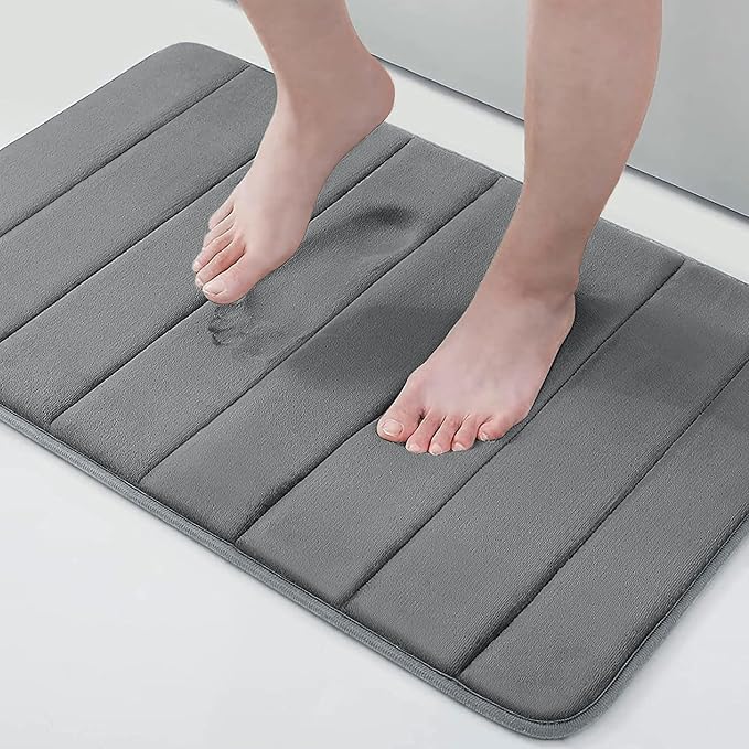 Buganda Memory Foam Bath Mat, Ultra Soft and Non-Slip Bathroom Rugs, Water by Buganda