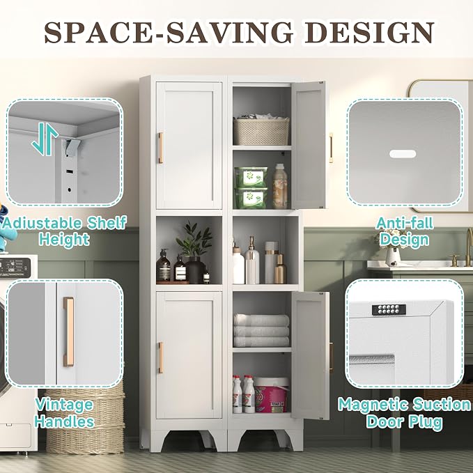 67" H Tall Bathroom Storage Cabinet - Image 7