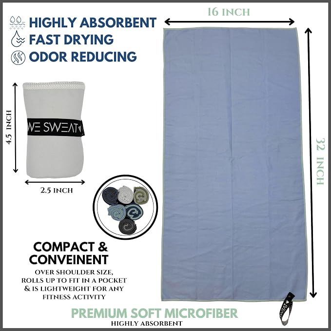 We Sweat’s Microfiber Gym Towels, Fast Drying Men & Women Workout Gear - Image 5
