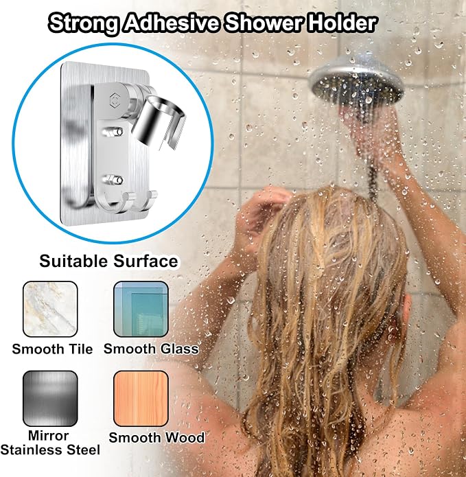 Shower Head Holder, Adjustable Handheld Shower Wand Holder - Image 6