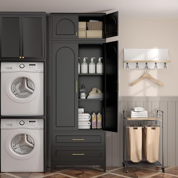 Kitchen Pantry Cabinet，90" Storage Cabinets - Image 5