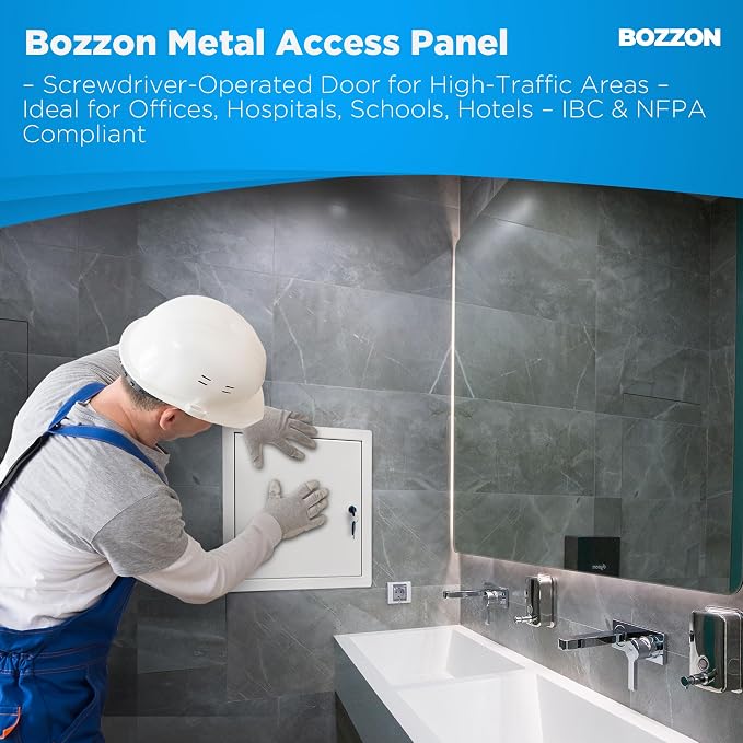 BOZZON Access Panel for Drywall 24 x 24 inch – Metal Door - Image 9