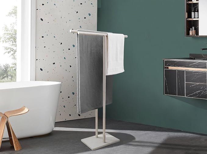 40.3 Inch Standing Towel Rack Bath Sheet Holder - Image 3