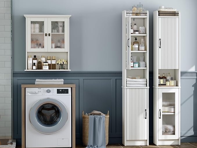 71" H Tall Bathroom Storage Cabinet, Narrow Bathroom Cabinet - Image 7