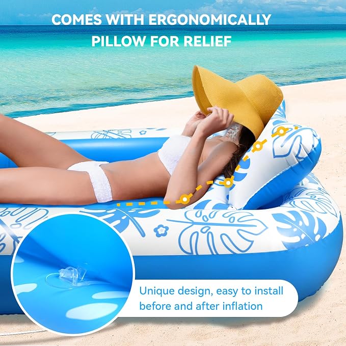 Inflatable Tanning Pool Lounger Float - Image 2