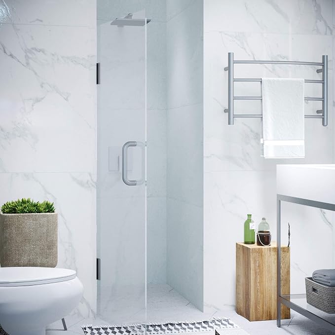 ANZZI 72" x 30" Frameless Shower Door in Brushed Nickel, Water Repellent Glass - Image 3