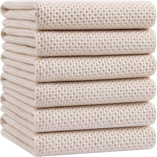 Homaxy 100% Cotton Waffle Weave Kitchen Dish Towels, Ultra Soft Absorbent Quick by Homaxy