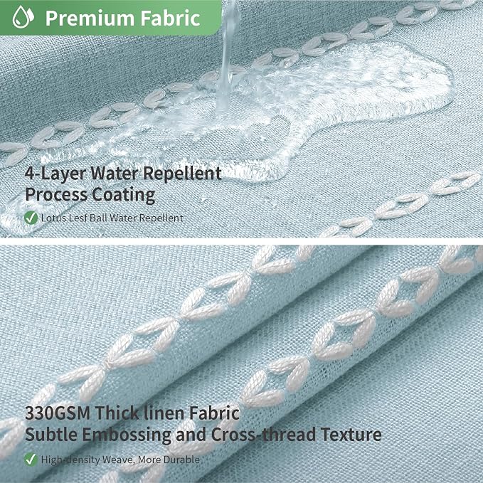 Boho Farmhouse No Hook Shower Curtain Set - Image 3