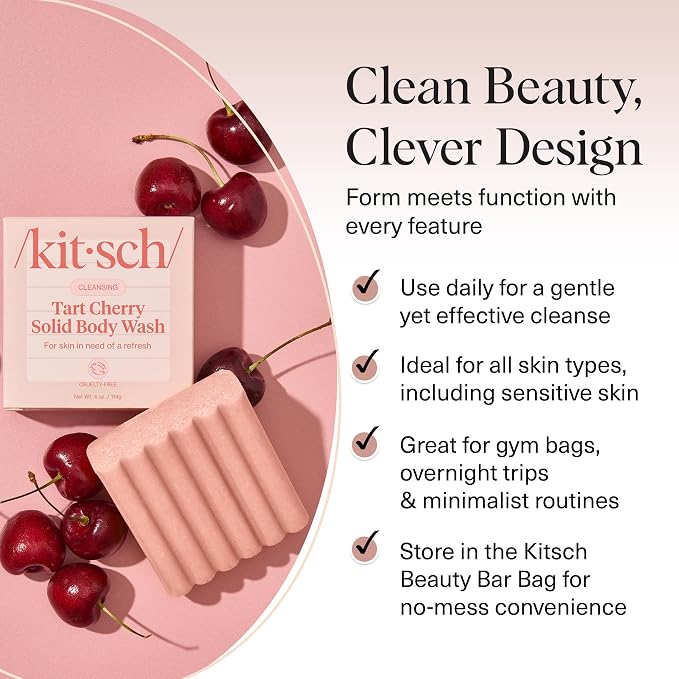 Kitsch Cleansing Tart Cherry Soap Bar - Image 3