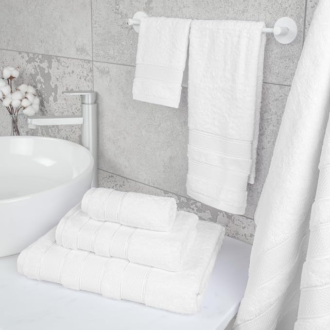 American Soft Linen Salem Turkish Bath Towel Set, 100% Cotton 600 GSM 6 Piece - Image 3