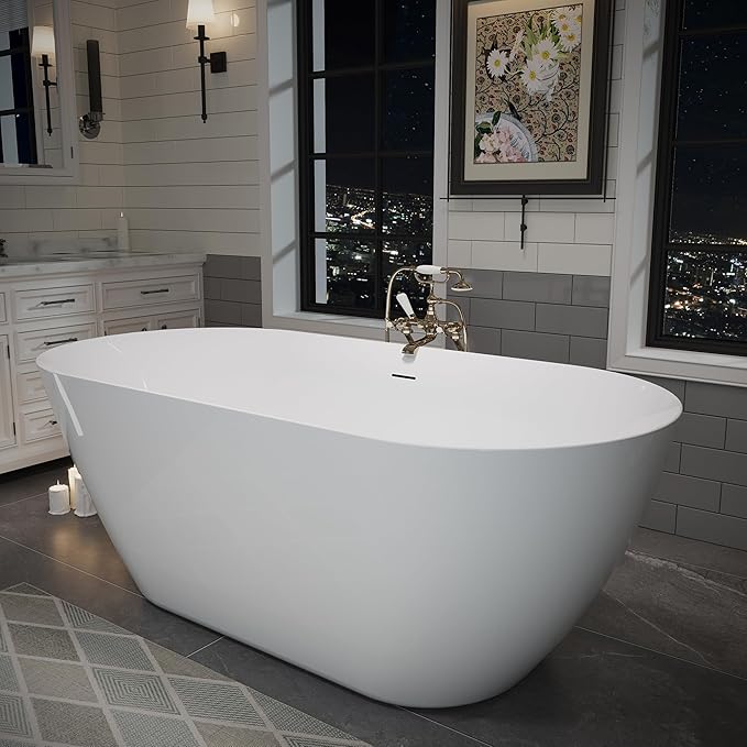 ABRUZZO 60" Acrylic Freestanding Bathtub - Image 2