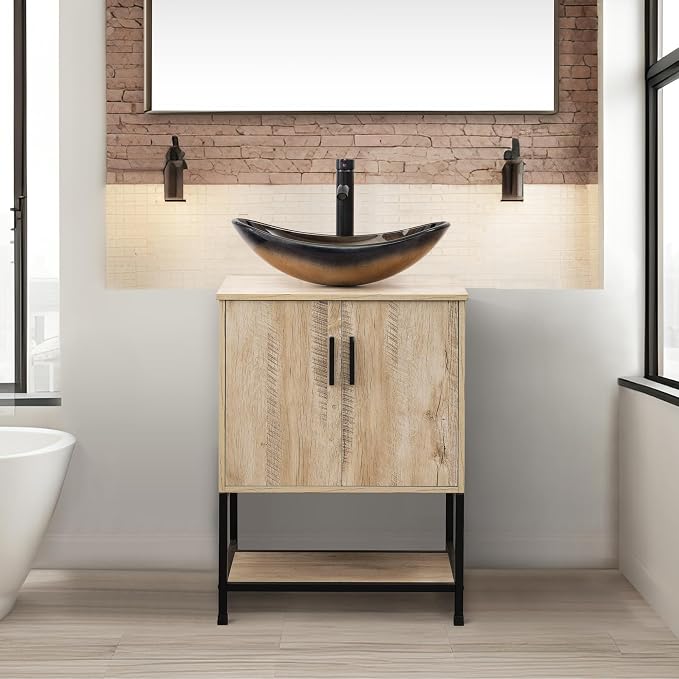 UEV Rustic Oak 24" Bathroom Vanity - Image 4