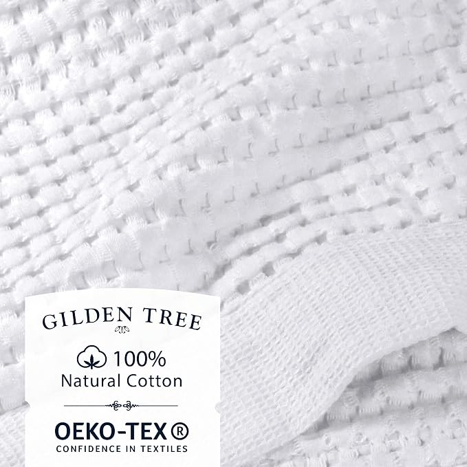 GILDEN TREE Waffle Bath Sheet Quick Dry Towel, Thin Luxury Bath Towels - Image 2