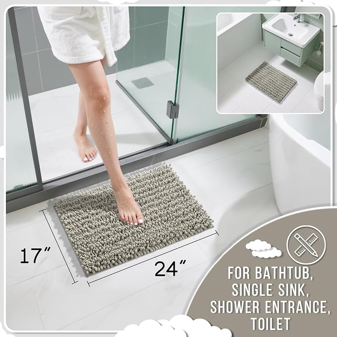 Yimobra Bathroom Rugs Non Slip Washable - Image 2
