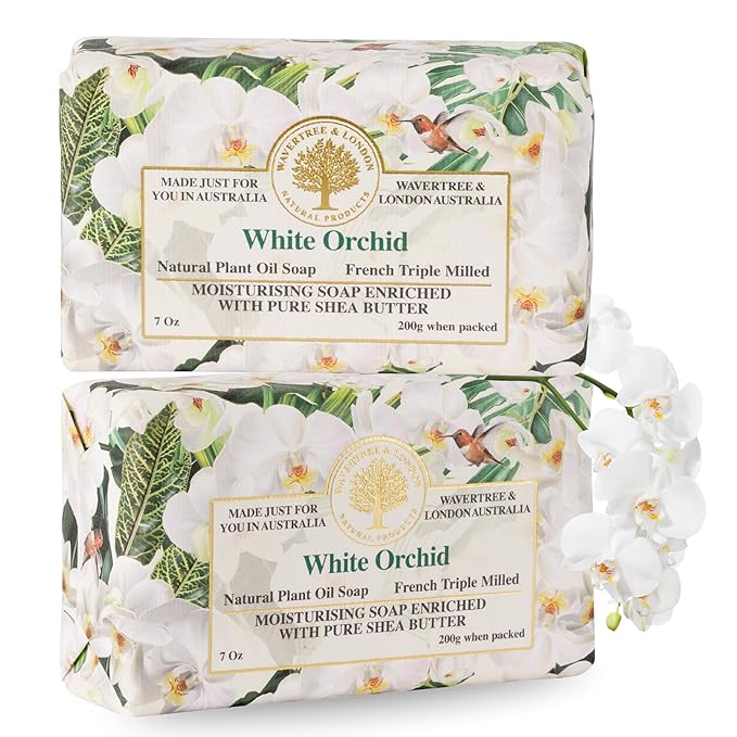 Wavertree & London White Orchid Scented Natural Soap, 7oz Moisturizing French by AustralianNaturalSoap