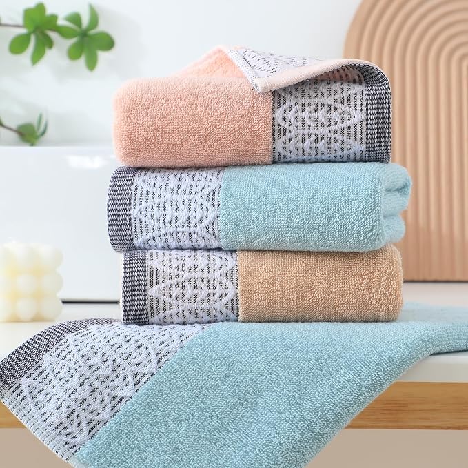 3 Pack Leaf Print Hand Towels, Decorative Cotton Soft & Highly Absorbent Towels - Image 3