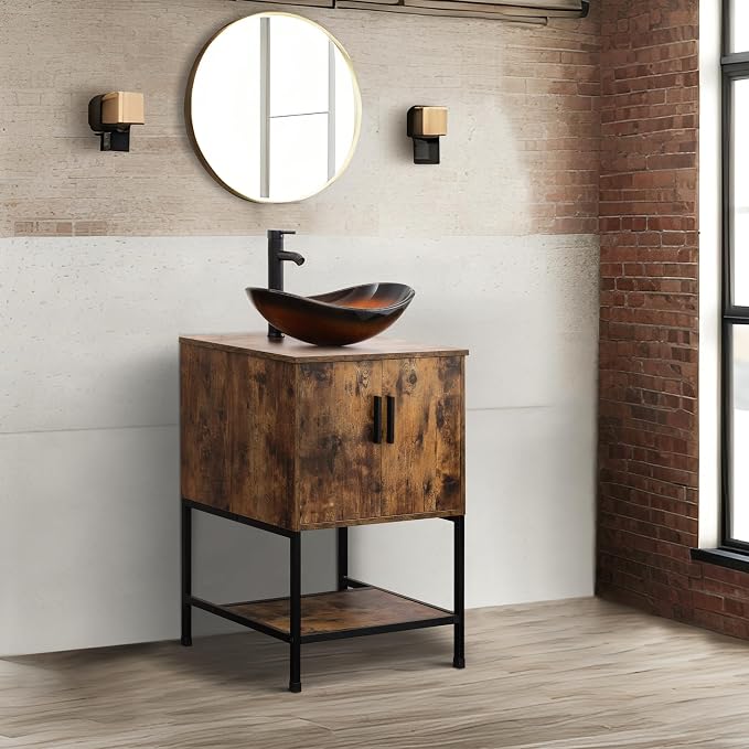 UEV Rustic Brown 24" Bathroom Vanity - Image 5