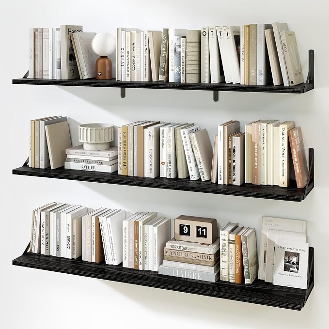 Fun Memories Extra Long Floating Wall Shelves, 48 x 8 Inches by FunMemories