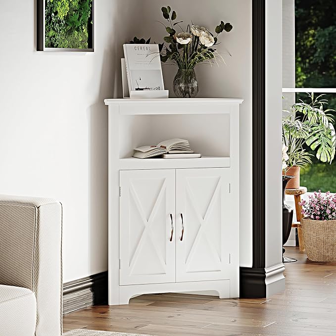 ChooChoo Corner Storage Cabinet, Small Corner Cabinet by ChooChoo