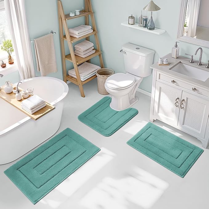 GRANNY SAYS Bathroom Rugs Sets 3 Piece, Soft Absorbent Microfiber Bath Mats - Image 8