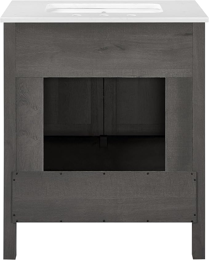 Daisy Grey Wood 30-Inch Single Bathroom Vanity - Image 5