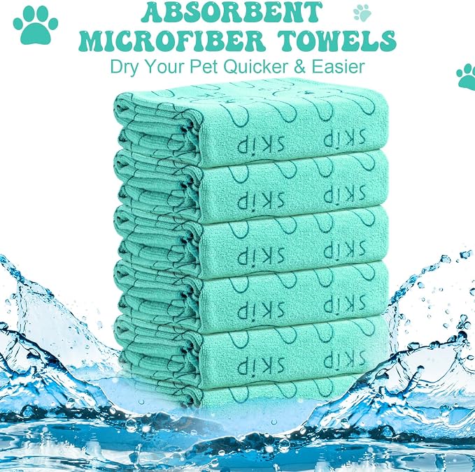 Peryiter 8 Pcs Dog Drying Towels Bulk 55'' x 28'' Pet Grooming Absorbent - Image 3