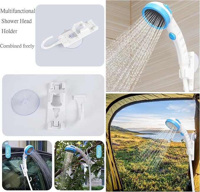 Iron Hammer Portable Shower Electric Shower Camping Shower Built-in 5000mAh - Image 6