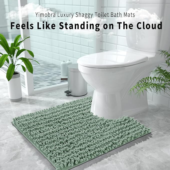Yimobra Toilet Rug U Shaped Washable 24x20 Inch - Image 6