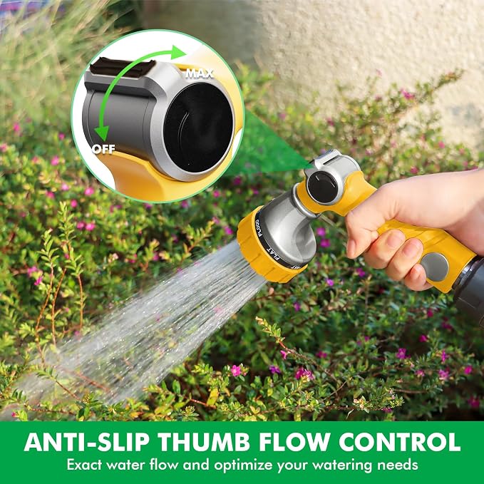 RESTMO Heavy Duty Hose Nozzle, Metal Garden Water Hose Sprayer - Image 3