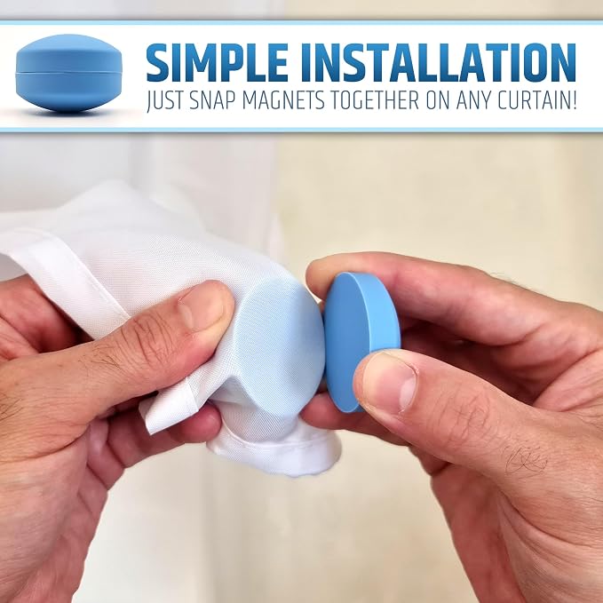 Powerful Anti-Billowing Magnetic Shower Curtain Weights - Image 3