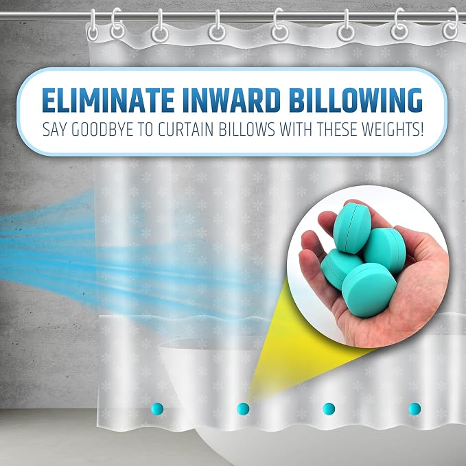 Powerful Anti-Billowing Magnetic Shower Curtain Weights - Image 2