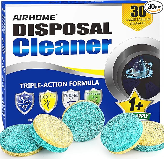Garbage Disposal Cleaner & Deodorizer Tablets – 30 Count 15-Month Supply by Airhomehomelyhouse