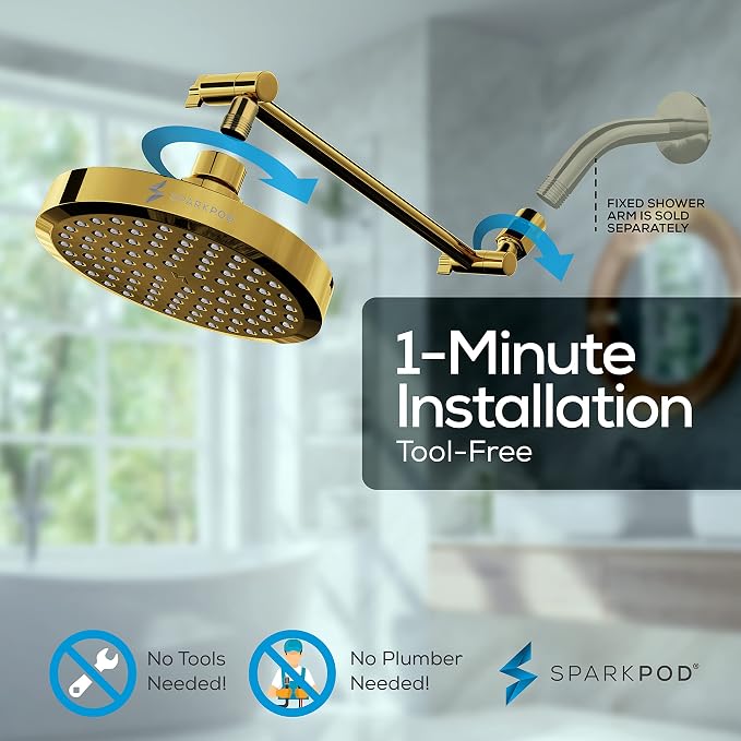 SparkPod Round Rain Shower Head - Image 6