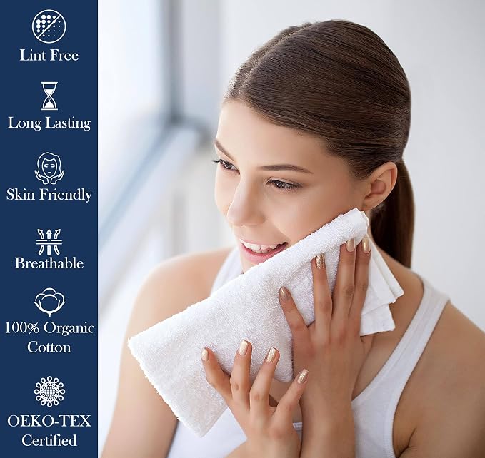 Delara Organic Cotton Luxuriously Plush Hand Towel Pack of 2 | GOTS & OEKO-TEX - Image 4