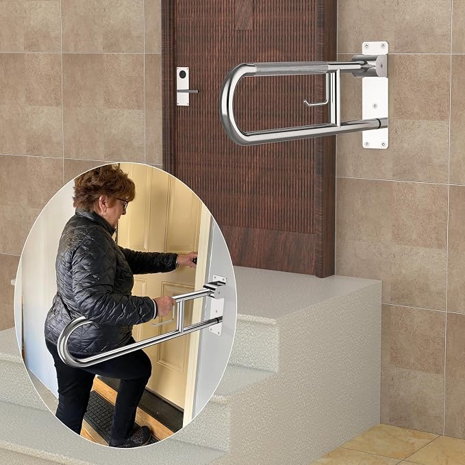 Toilet Grab Bar 30.3 Inch, YuanDe Flip Up Grab Bar - Image 6