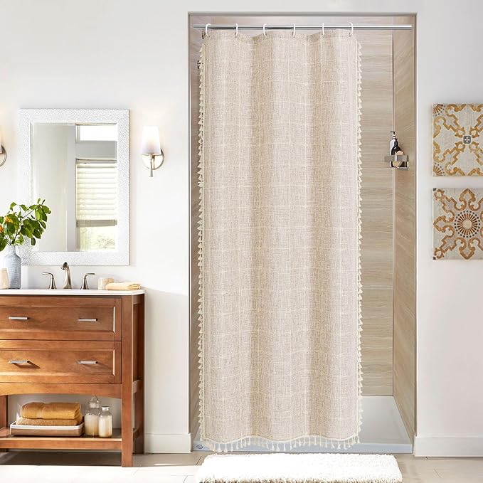 MitoVilla Boho Small Stall Shower Curtain 36 x 72 by MitoVilla